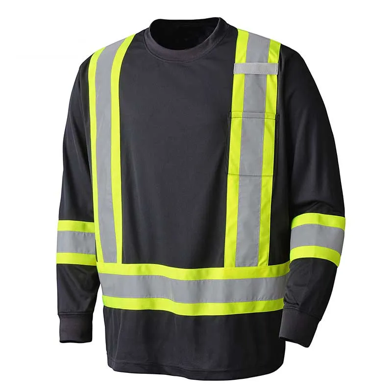 Fire retardant fabric pullover with FR reflective tape for industrial workwear programs Fire retardant fabric pullover with FR reflective tape for industrial workwear programs